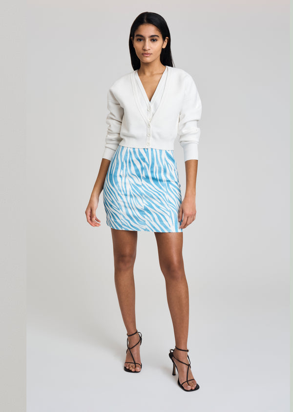 Derek Lam Blair Bustier Dress White-Blue