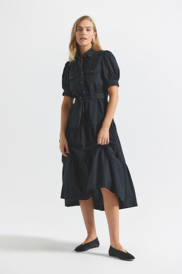 Derek Lam Buffy Utility Dress Black