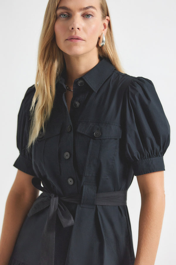 Derek Lam Buffy Utility Dress Black