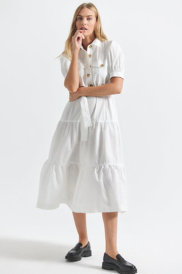Derek Lam Buffy Utility Dress White