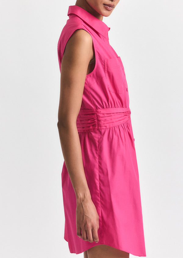 Derek Lam Cora Shirt Dress Magenta