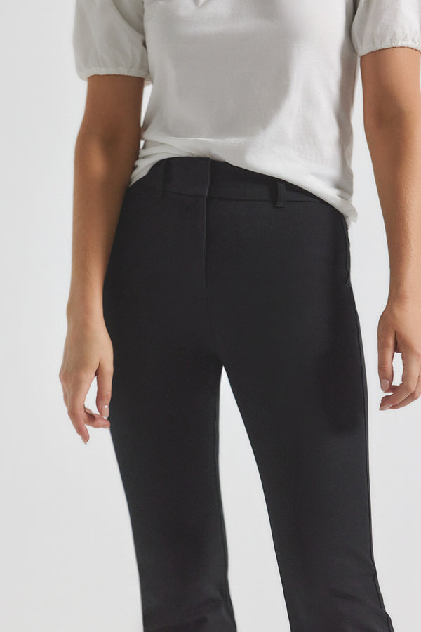 Derek Lam Crosby Crop Flare Trouser Black