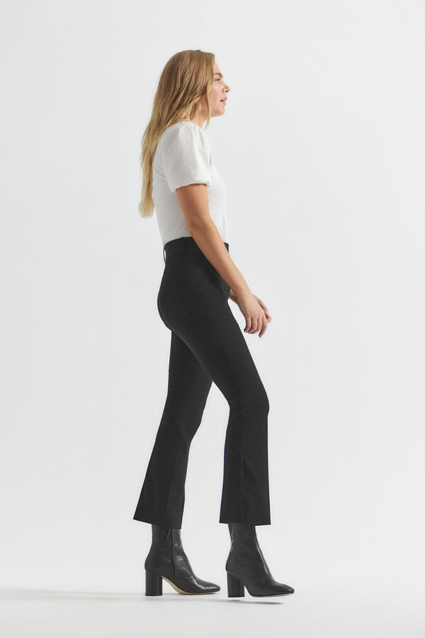 Derek Lam Crosby Crop Flare Trouser Black
