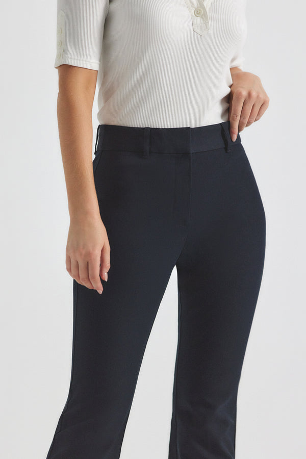 Derek Lam Crosby Crop Flare Trouser Midnight