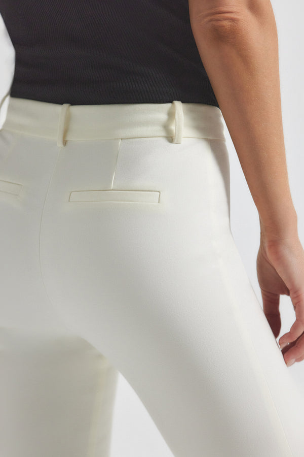 Derek Lam Crosby Crop Flare Trouser Soft White