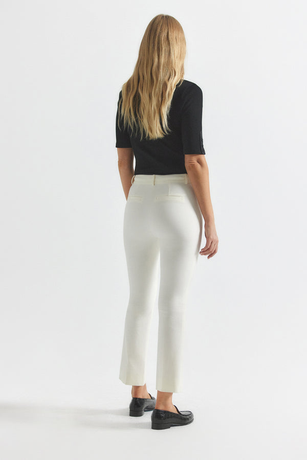 Derek Lam Crosby Crop Flare Trouser Soft White
