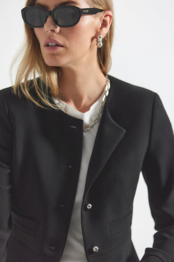 Derek Lam Elizabeth Peplum Jacket Black