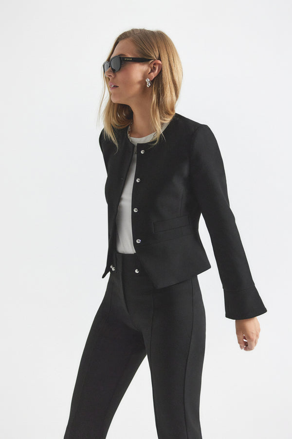Derek Lam Elizabeth Peplum Jacket Black