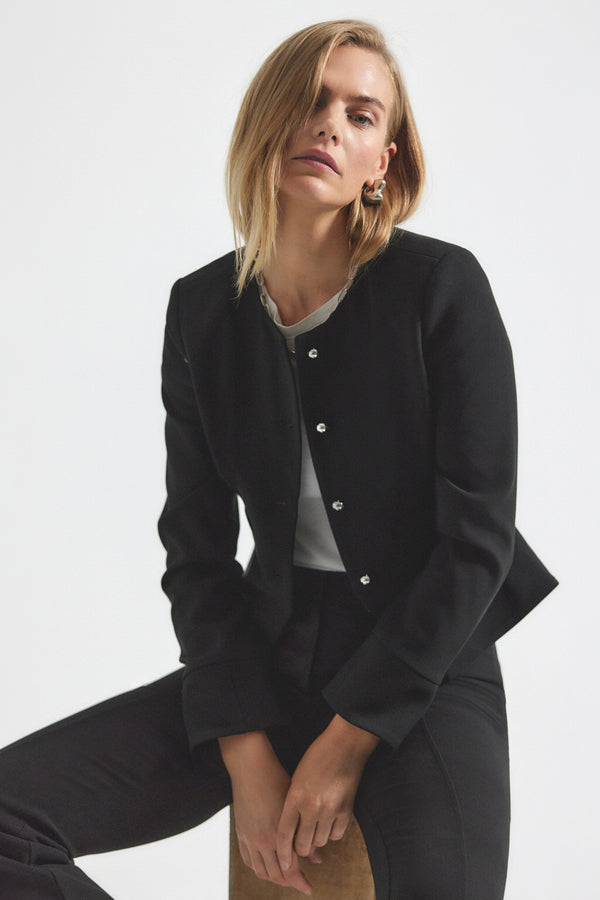 derek lam Elizabeth Peplum Jacket Black