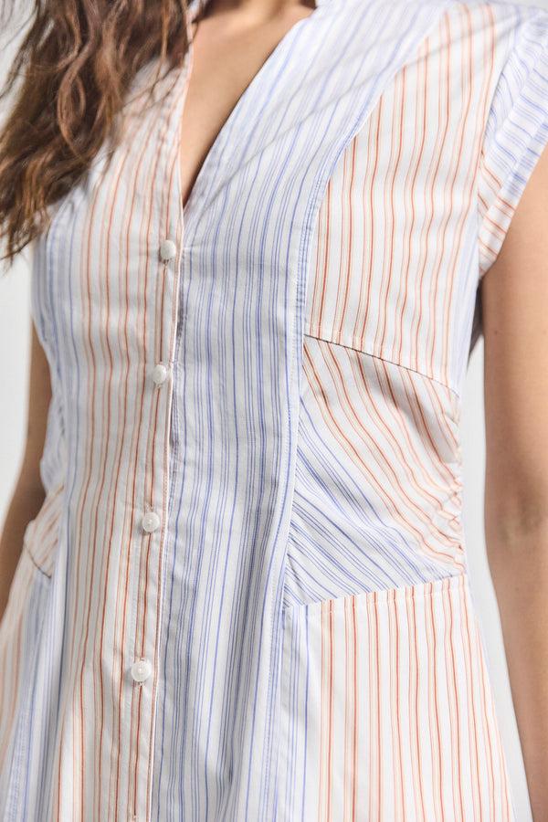 Derek Lam Elyse Dress Horizon Multi