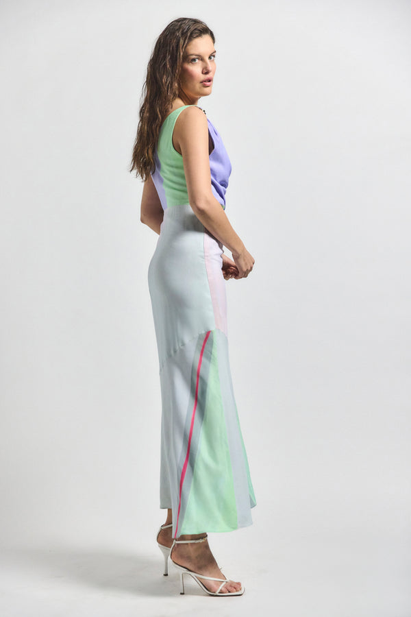 Derek Lam Gabrielle Printed Dress Opaline Multi