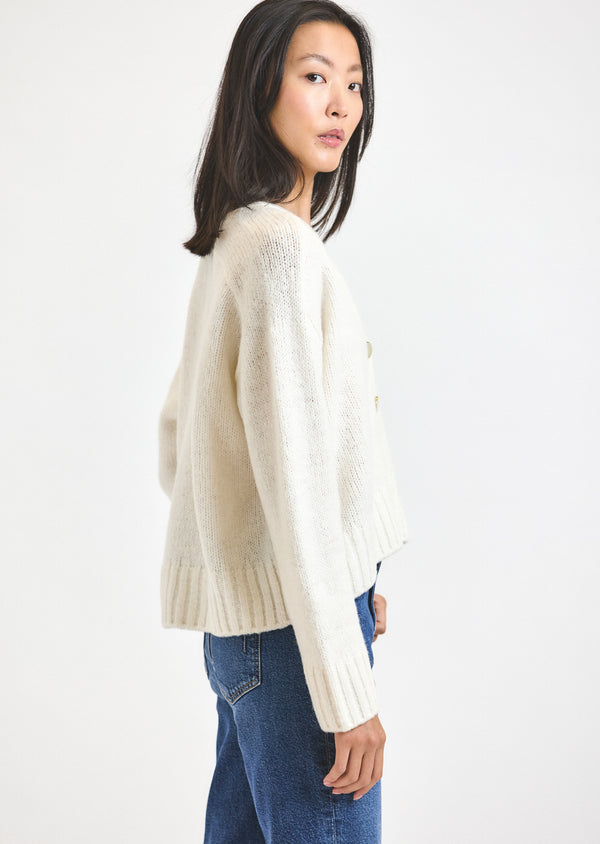 Derek Lam Lailah Oversized Cardigan Ivory