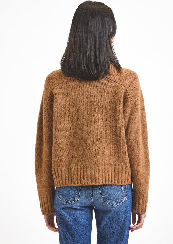 Derek Lam Lailah Oversized Cardigan Mocha Mousse