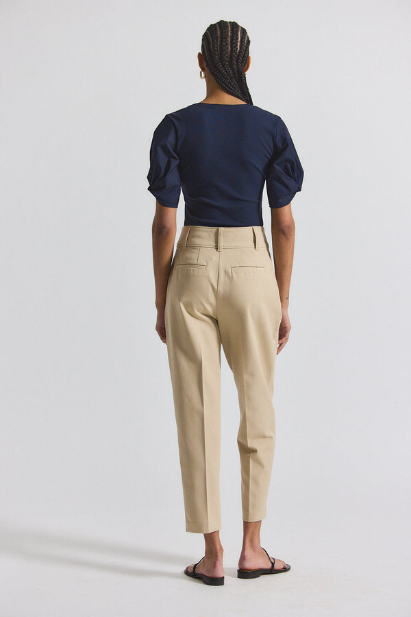 Derek Lam Leonie Pleated Tapered Pant Safari