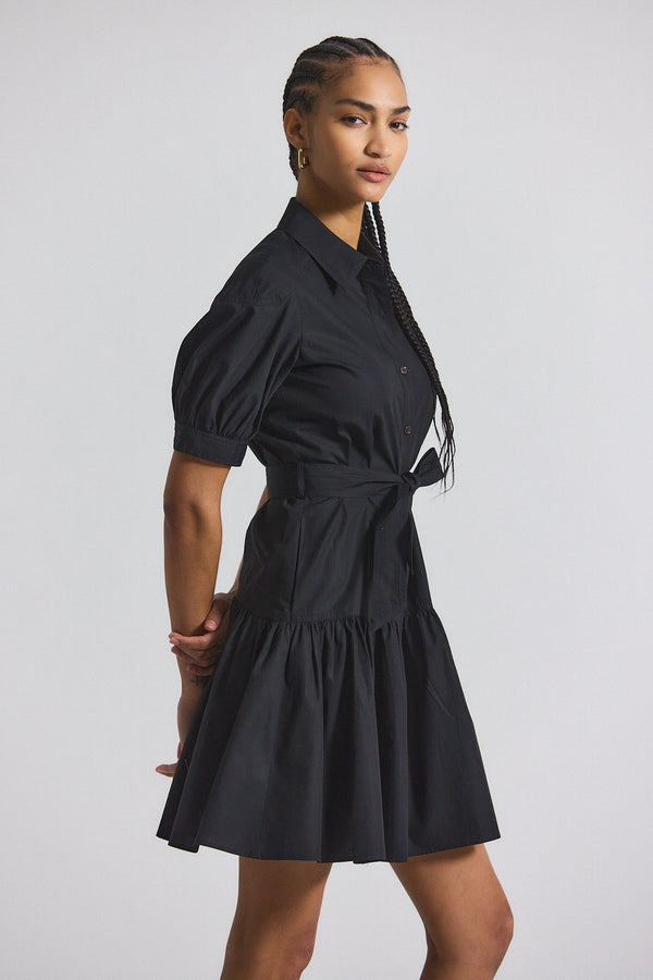 Derek Lam Luma A-Line Shirt Dress Black