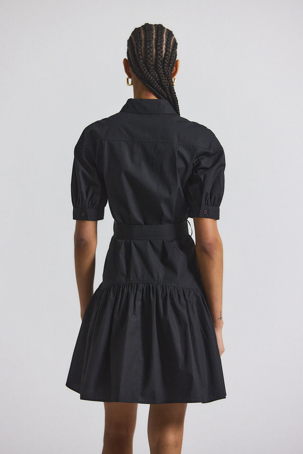 Derek Lam Luma A-Line Shirt Dress Black
