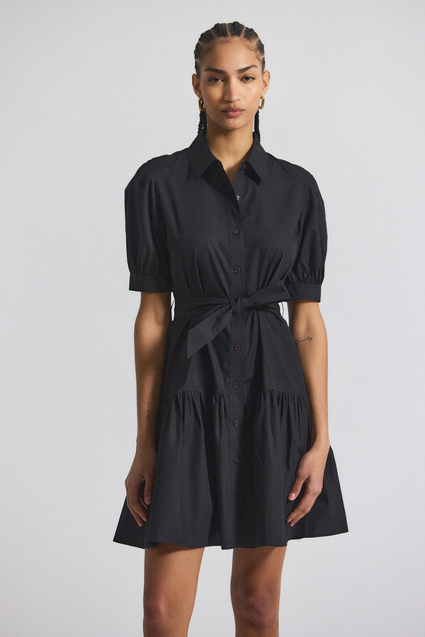 derek lam Luma A-Line Shirt Dress Black
