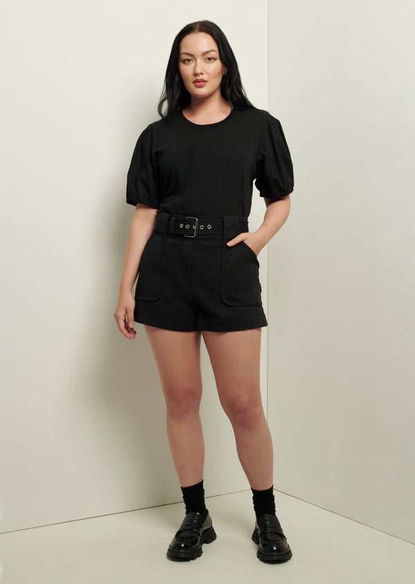 Derek Lam Monterey Belted Shorts Black