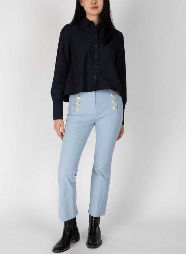 Derek Lam Robertson Crop Flare Trouser Powder Blue