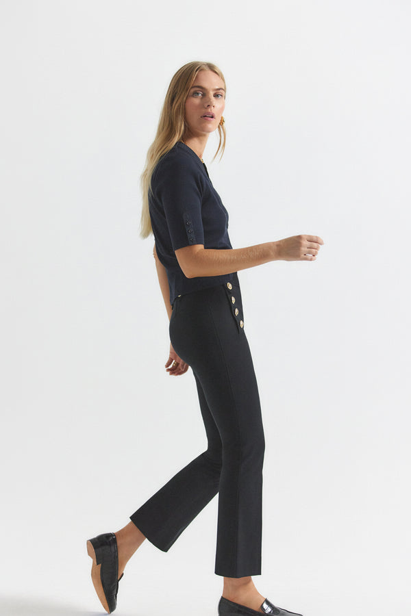 Derek Lam Robertson Crop Flare Trousers Black