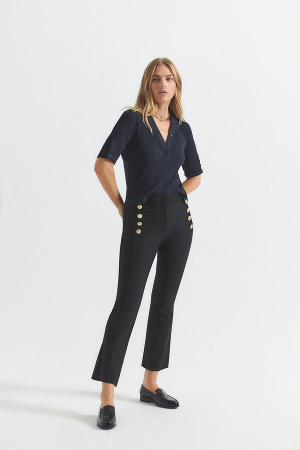 derek lam Robertson Crop Flare Trousers Black