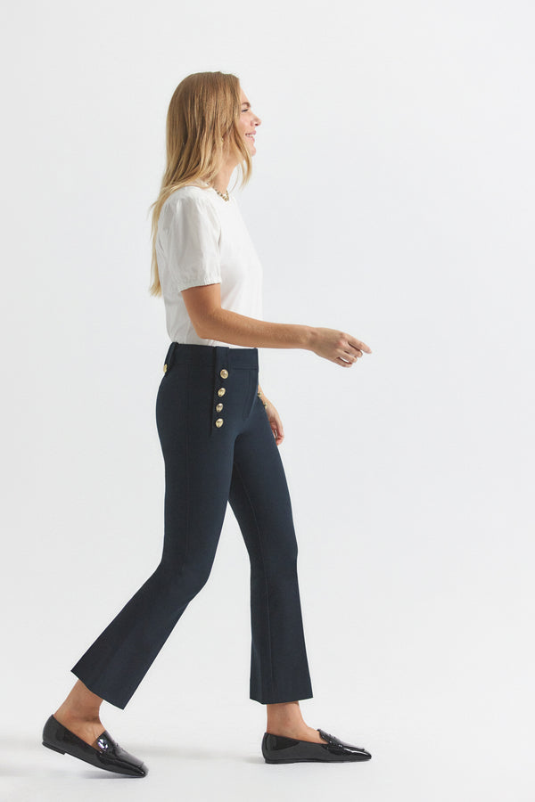 Derek Lam Robertson Crop Flare Trousers Midnight
