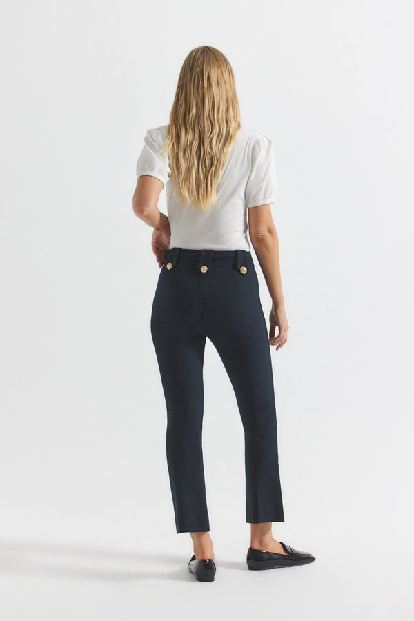 Derek Lam Robertson Crop Flare Trousers Midnight