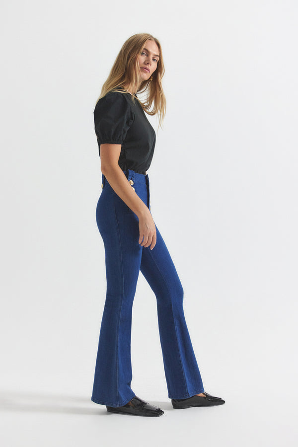 Derek Lam Robertson Flare Jeans Lexington Dark