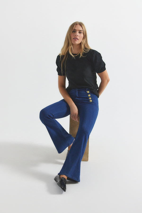 derek lam Robertson Flare Jeans Lexington Dark