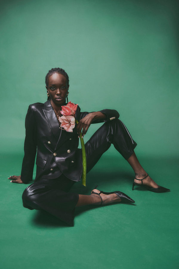 derek lam Robertson Flare Trousers Black Leather