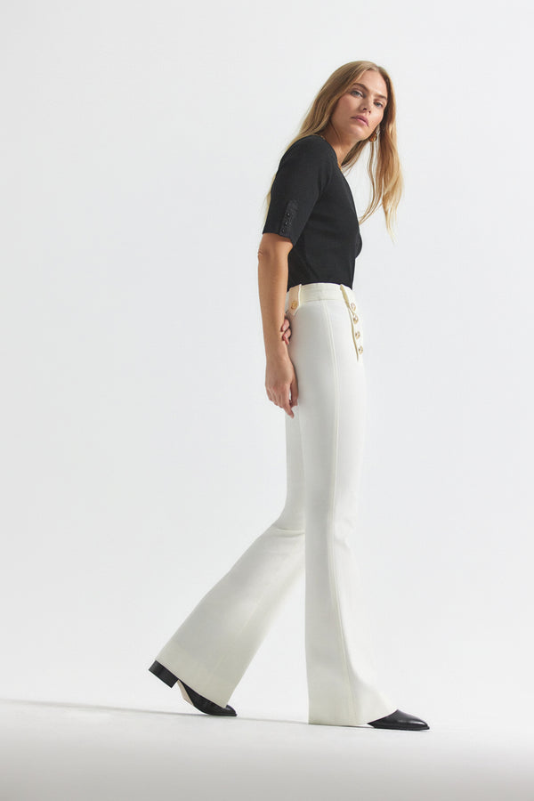 Derek Lam Robertson Flare Trousers Soft White