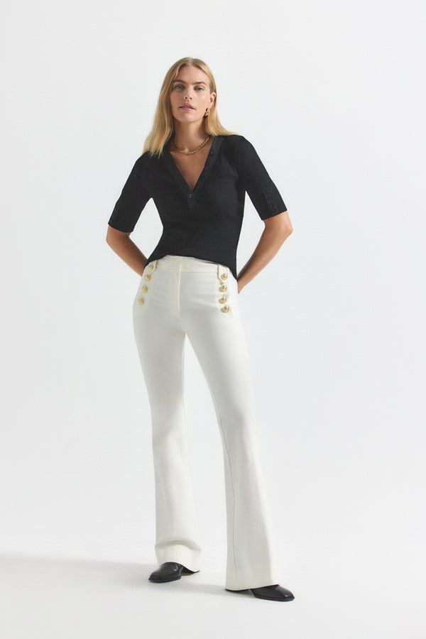 derek lam Robertson Flare Trousers Soft White