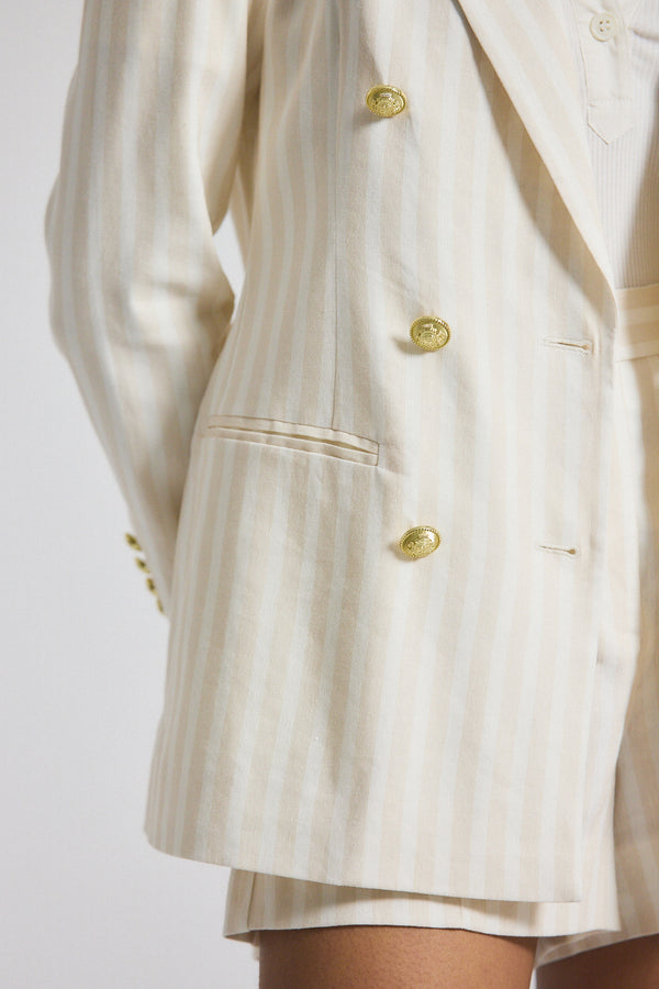 Derek Lam Walter Double Breasted Jacket Sand-White
