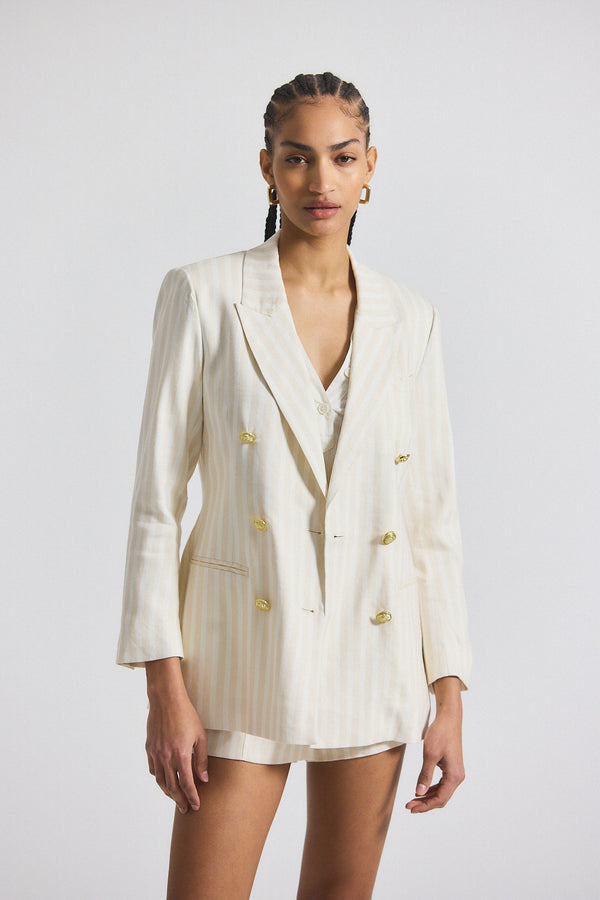 derek lam Walter Double Breasted Jacket Sand-White