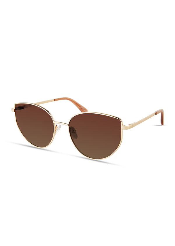 derek lam Kirby Cat Eye Oversized Metal Sunglasses Gold-Pink