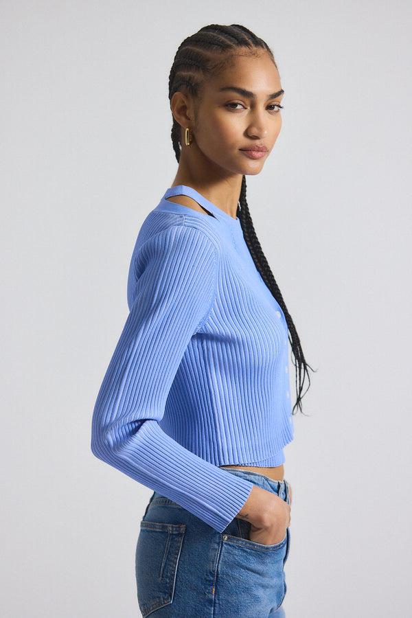 Derek Lam Lonnie Viscose Knit Layered Cardigan Capri