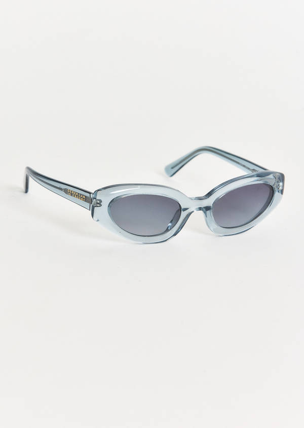 derek lam Vesper Narrow Cat Eye Sunglasses Jade Crystal-Grey Gradient