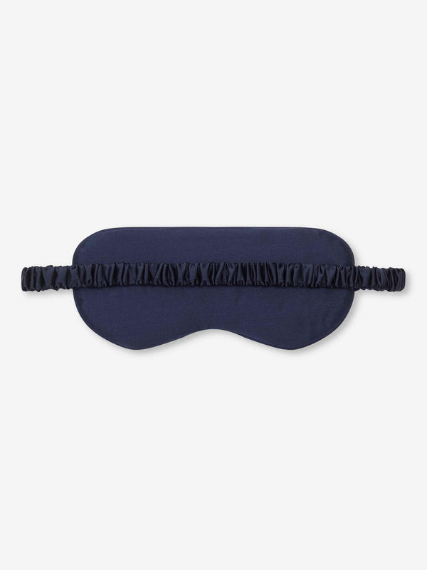 Derek Rose Eye Mask Duke Cashmere Navy Navy
