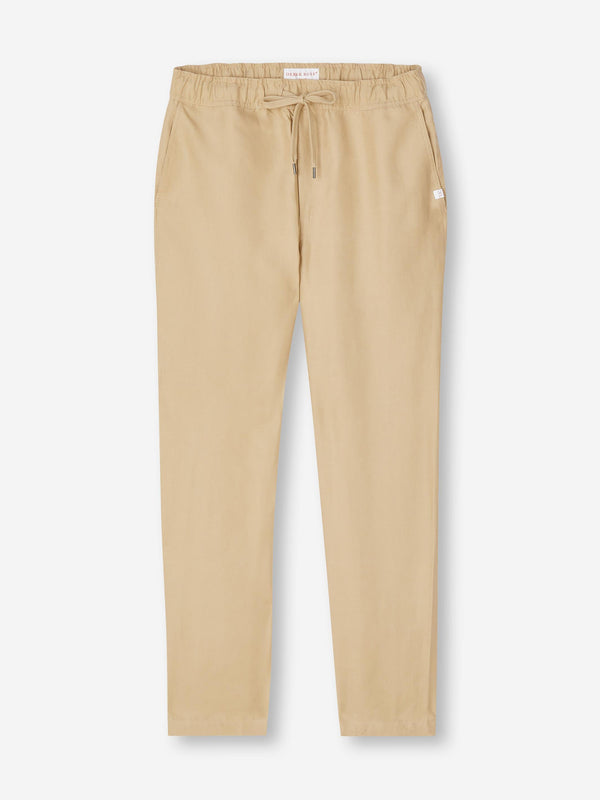 derek rose Men's Pants Sydney Linen Sand Sand