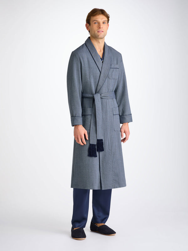 Derek Rose Men's Robe Lincoln 11 Navy Navy