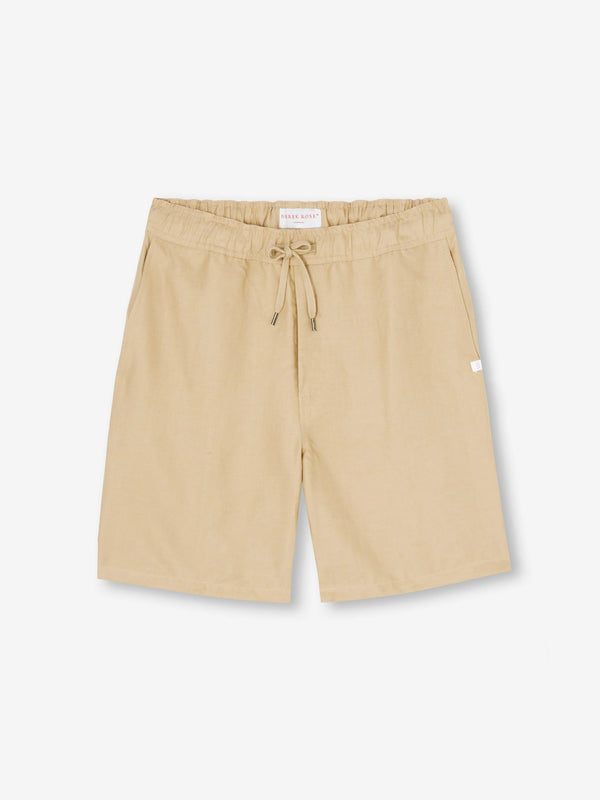 derek rose Men's Shorts Sydney Linen Sand Sand