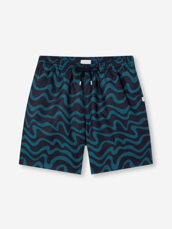 derek rose Men's Swim Shorts Maui 63 Navy Navy