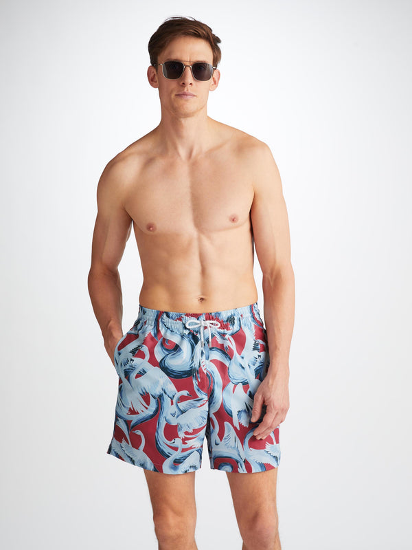 Derek Rose Men's Swim Shorts Maui 65 Red Red