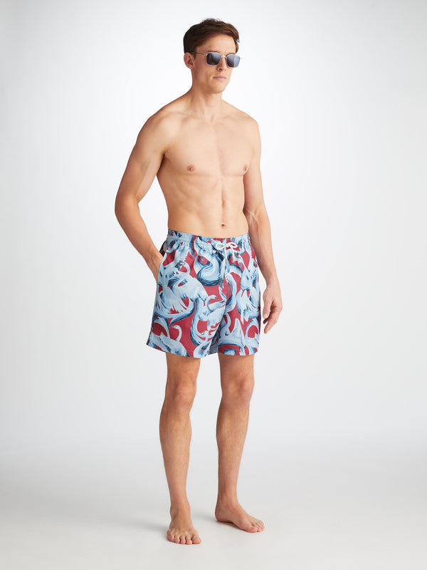 Derek Rose Men's Swim Shorts Maui 65 Red Red