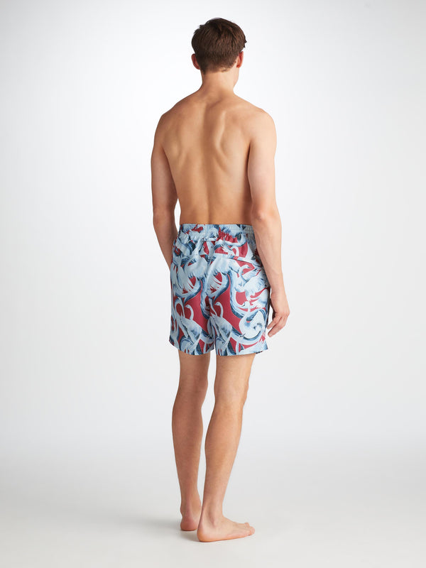 Derek Rose Men's Swim Shorts Maui 65 Red Red