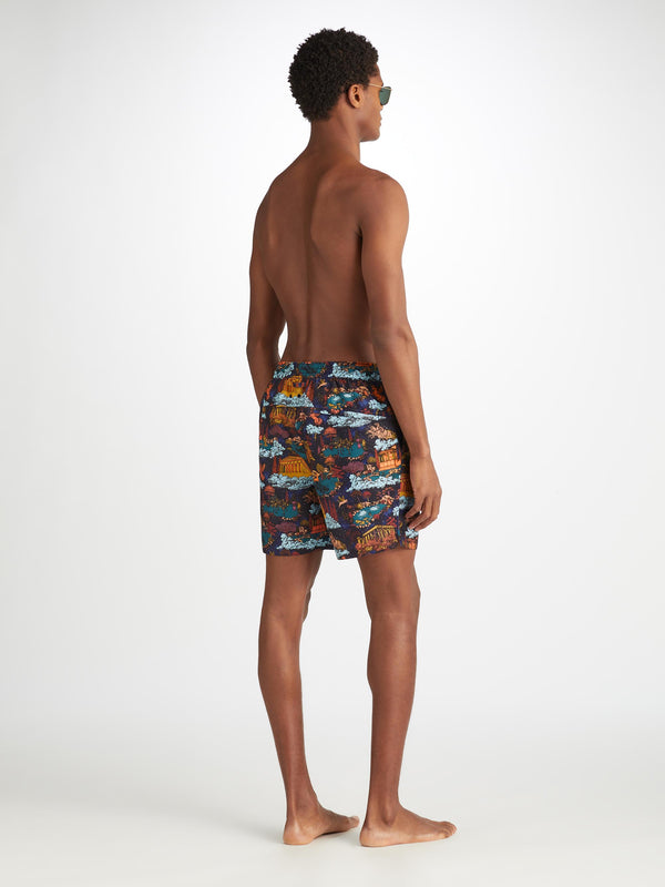 Derek Rose Men's Swim Shorts Maui 66 Multi Multi