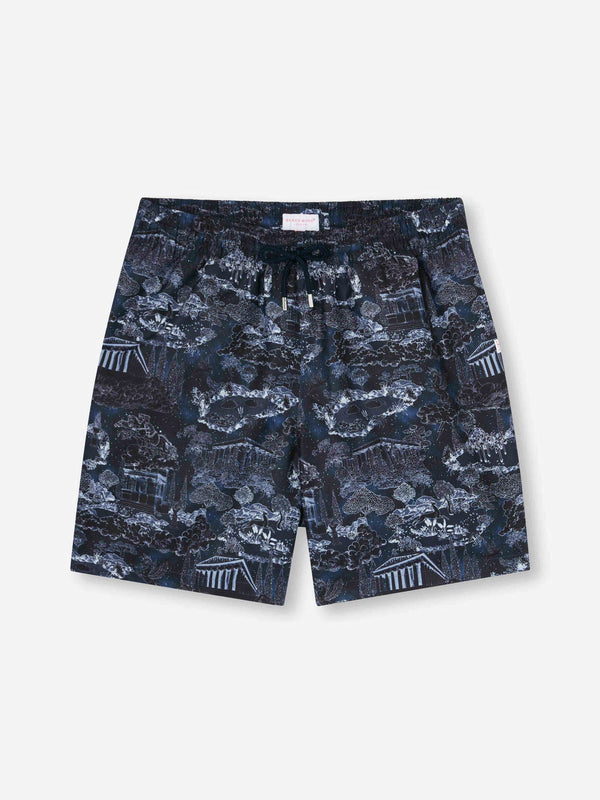 derek rose Men's Swim Shorts Maui 66 Navy Navy