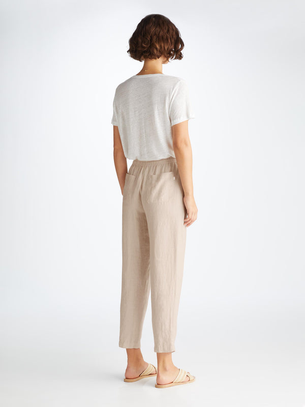 Derek Rose Women's Pants Vienna Linen Sand Sand