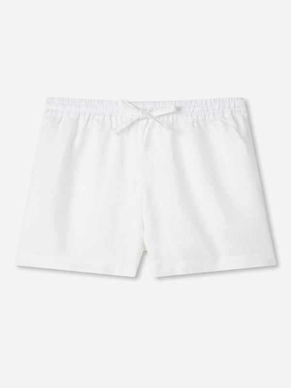 Derek Rose Women's Shorts Vienna Linen White White