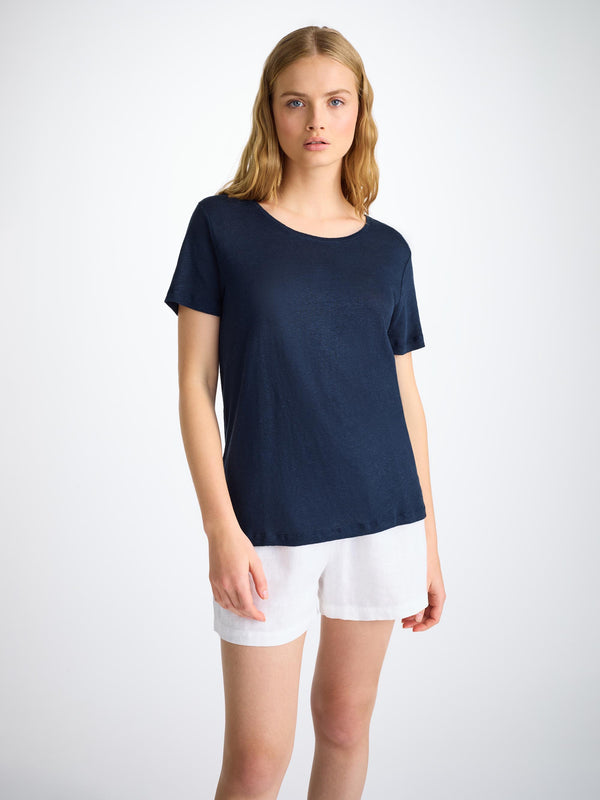 Derek Rose Women's T-Shirt Jordan Linen Navy Navy